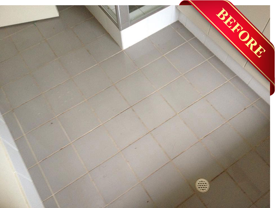 Tile & Grout Cleaning - Before Grout Magic have cleaned them